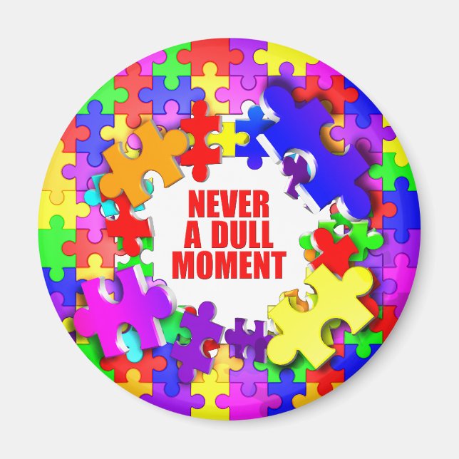 Never A Dull Moment Magnet (Front)
