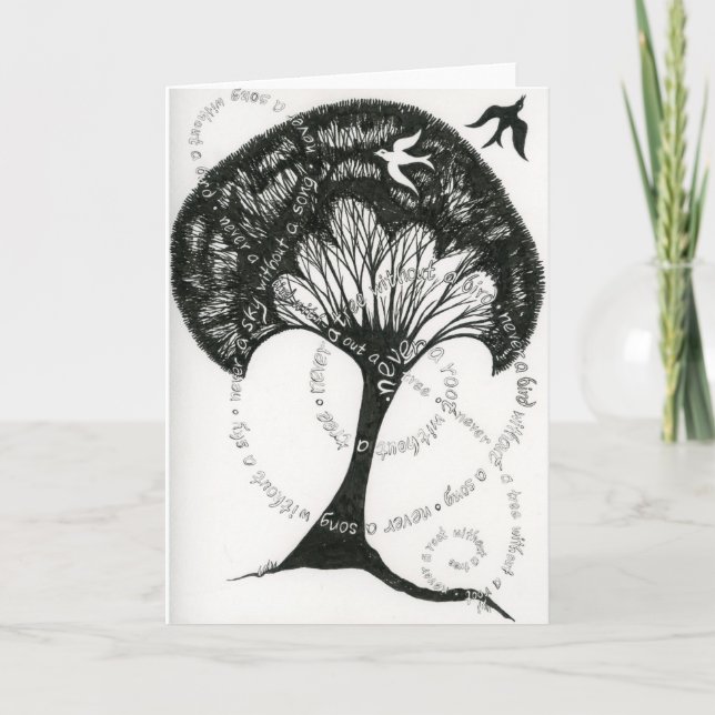 Never a root without a tree note card (Front)