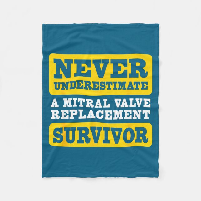 Never A Underestimate Mitral Valve Replacement Sur Fleece Blanket (Front)