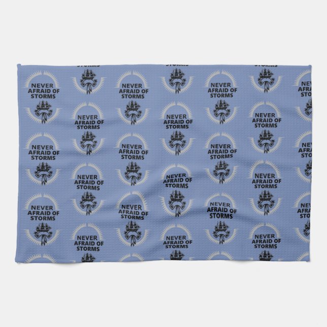 never afraid of storms towel (Horizontal)