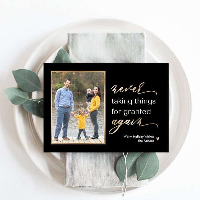 Never Again Editable Color Holiday Photo Card (Creator Uploaded)