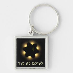 Never Again Fractal Star Of David Keychain