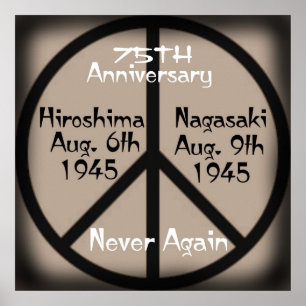 Never Again-Hiroshima/Nagasaki Anniversary Poster