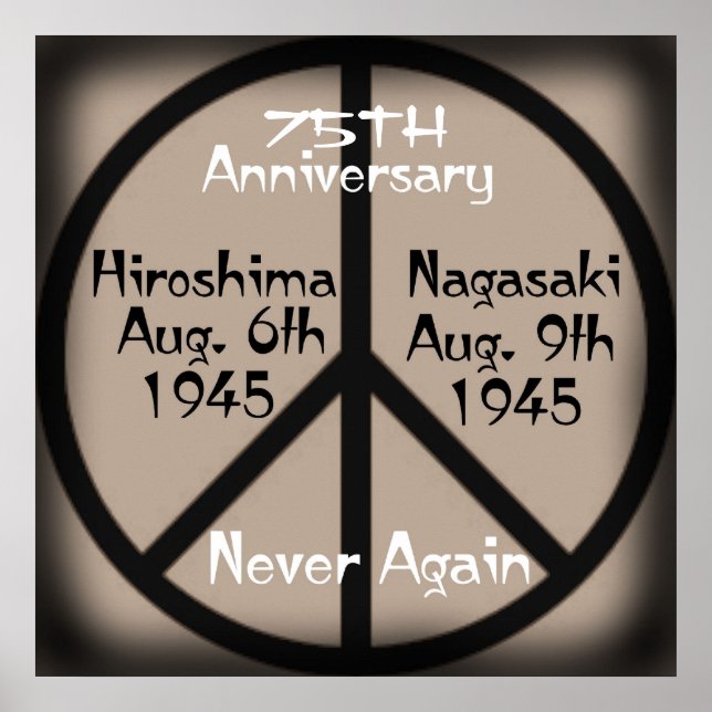 Never Again-Hiroshima/Nagasaki Anniversary Poster (Front)
