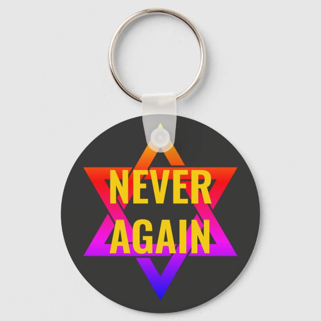 NEVER AGAIN KEYCHAIN (Front)
