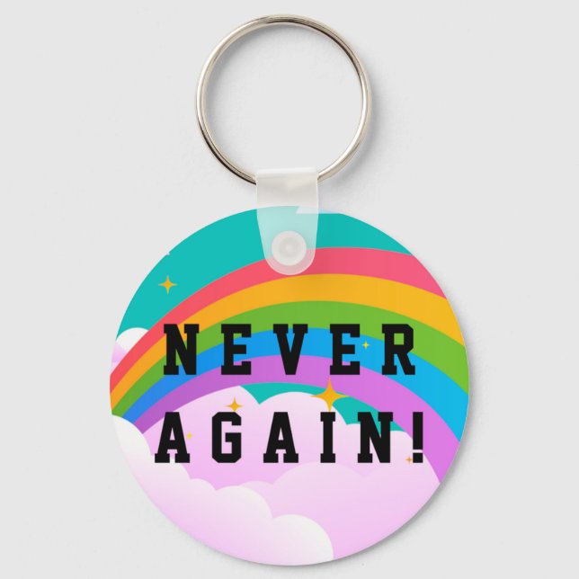 NEVER AGAIN KEYCHAIN (Front)