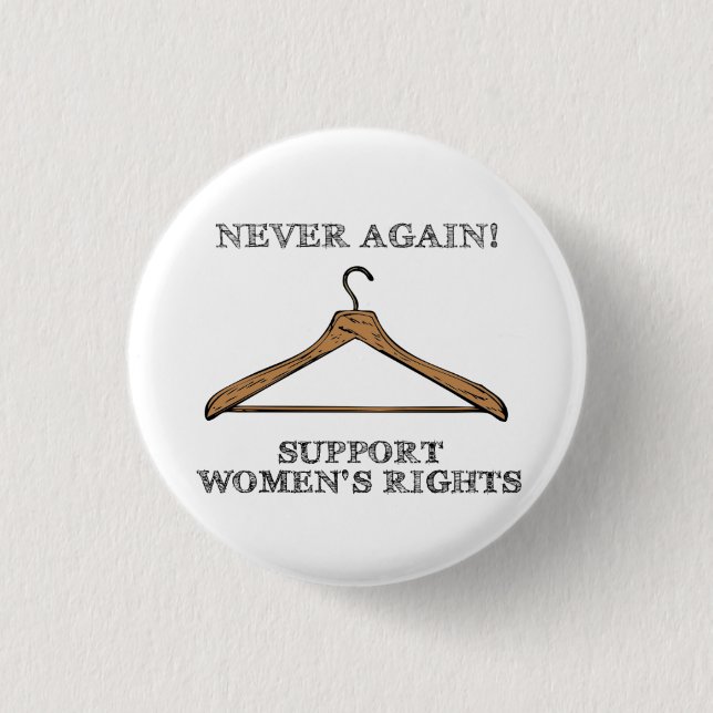 Never Again (Pro-Choice Button) 1 Inch Round Button (Front)