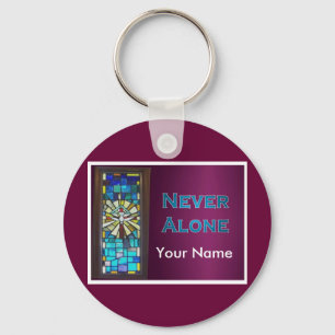 Never Alone Holy Spirit Window Keychain