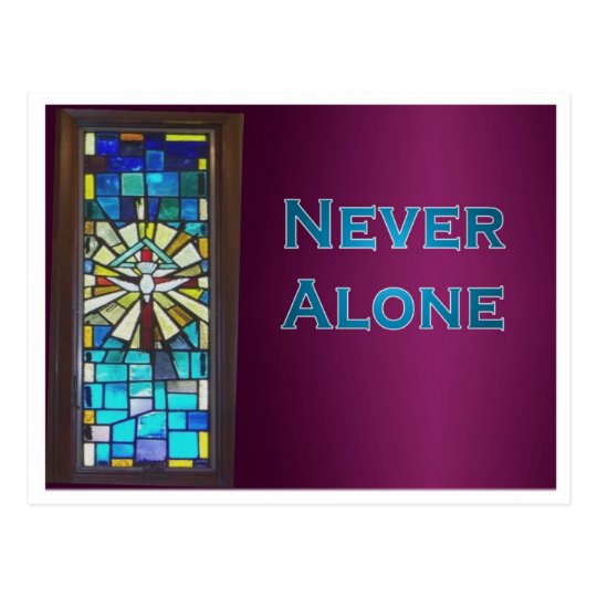 Never Alone Holy Spirit Window Postcard