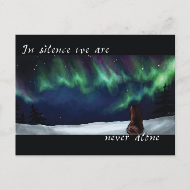 Never alone postcard (Front)