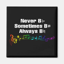 Never B Flat, Sometimes B Sharp Magnet