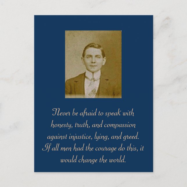 Never be afraid to speak with honesty, truth, and postcard (Front)