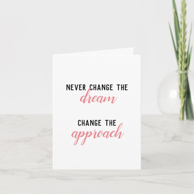 Never Change Customize Pink Thank You Card (Front)