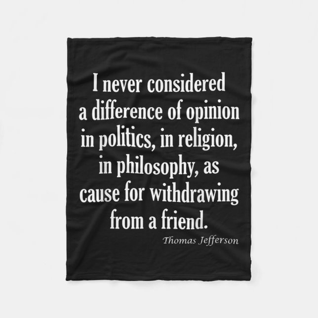 Never Consider Difference In Politics, Religion Or Fleece Blanket (Front)