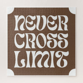 Never Cross Limit Mindset Quote Jigsaw Puzzle