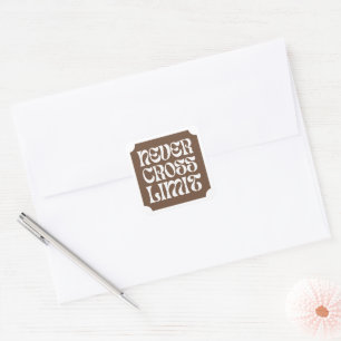 Never Cross Limit Motivational Quote Sticker