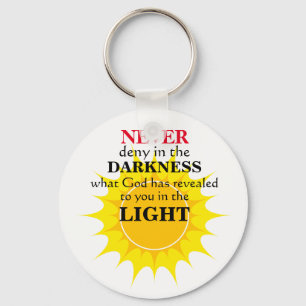 Never Deny in the Darkness Keychain