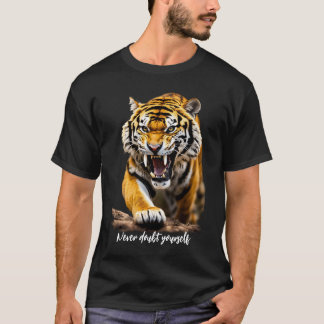 Never doubt yourself Motivational slogan Tiger T-Shirt