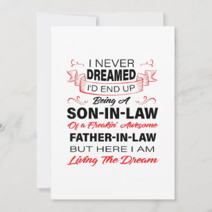Never Dreamed Being A Son In Law Father Gift