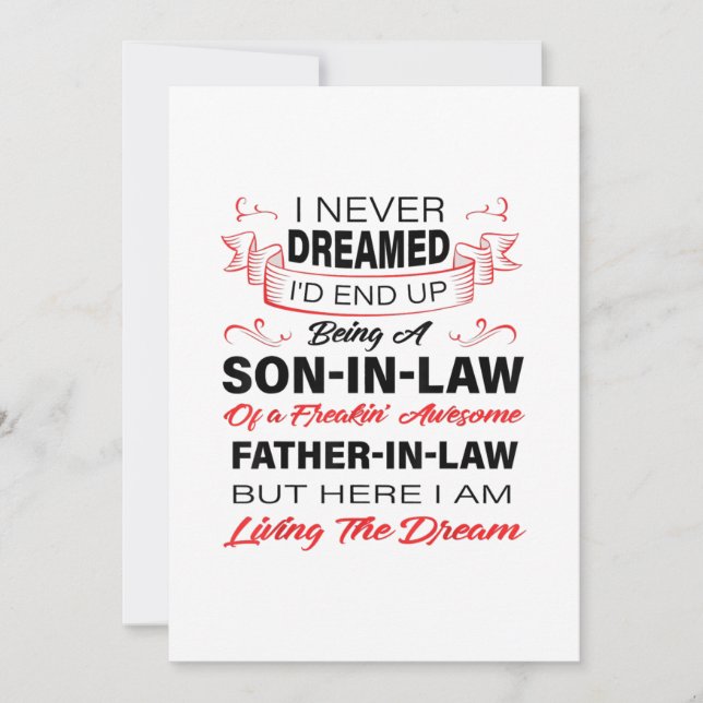 Never Dreamed Being A Son In Law Father Gift (Front)