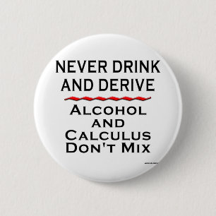 Never Drink and Derive 2 Inch Round Button