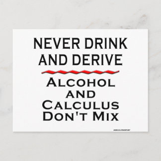 Never Drink and Derive Postcard