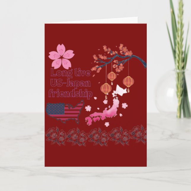 Never ending friendship deep red card (Front)