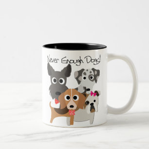 Never Enough Dogs Two-Tone Coffee Mug