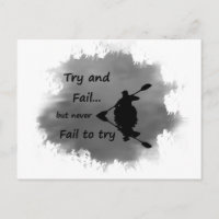 Never Fail to try Motivational Quote Kayak