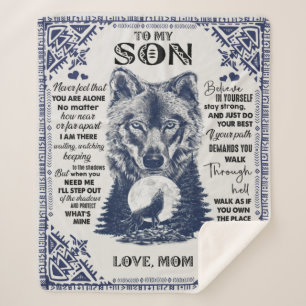 Never Feel That ...To My Son - Love Mom Sherpa Blanket