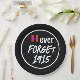 Never Forget 1915 Paper Plate