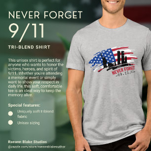 Never Forget 9/11 Remembrance Tri-Blend Shirt