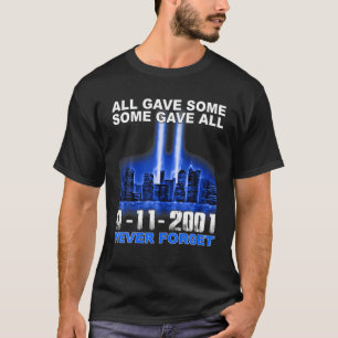 Never Forget Blue Sky Patriotic 911 T-Shirt