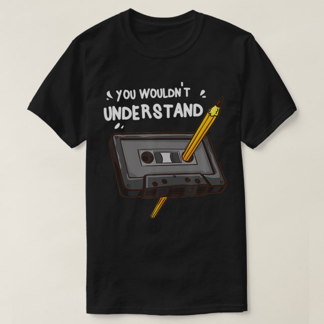 Never Forget Cassette Tape Gift Old School  T-Shirt (Design Front)