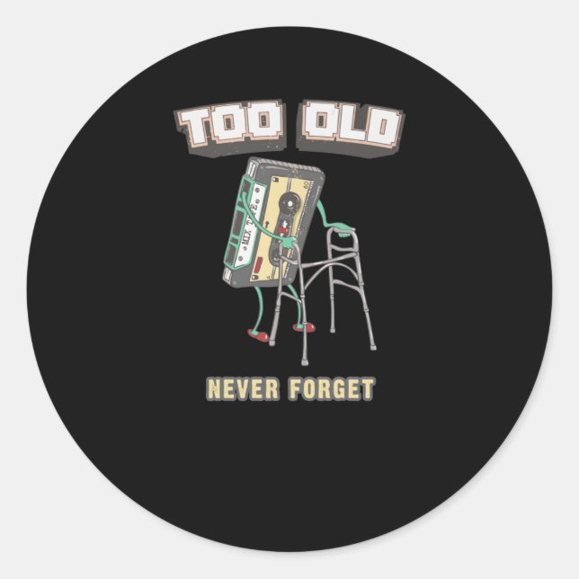 Never Forget Classic Round Sticker (Front)