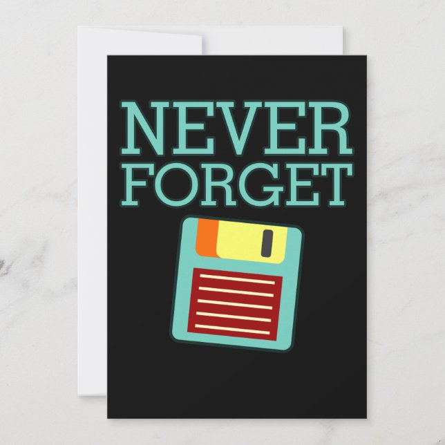 Never Forget Computer IT Tech Software Programmer Thank You Card (Front)