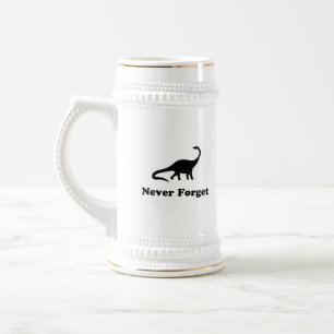 never forget dinosaurs beer stein