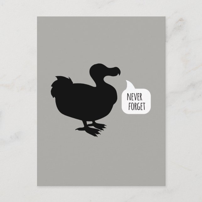 Never Forget Dodo Postcard (Front)