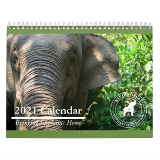 Never Forget Elephant Foundation 2021 Calendar