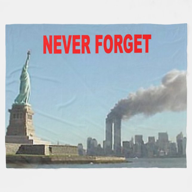 NEVER FORGET FLEECE BLANKET (Front (Horizontal))