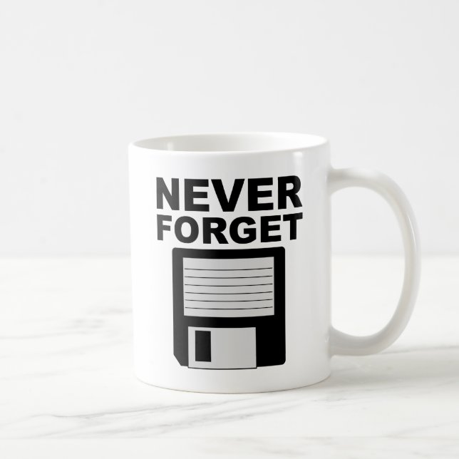 Never Forget Floppy Disc Funny Mug (Right)