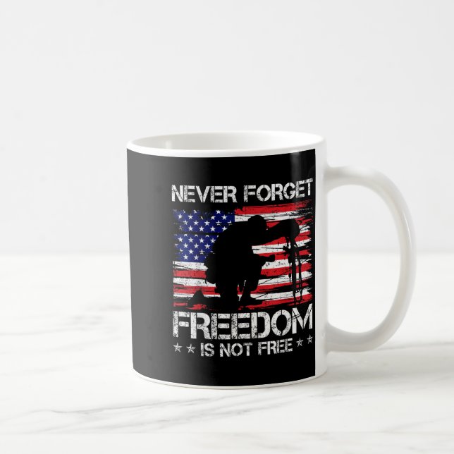 Never Forget Freedom Isnt US Veteran Memorial Day Coffee Mug (Right)