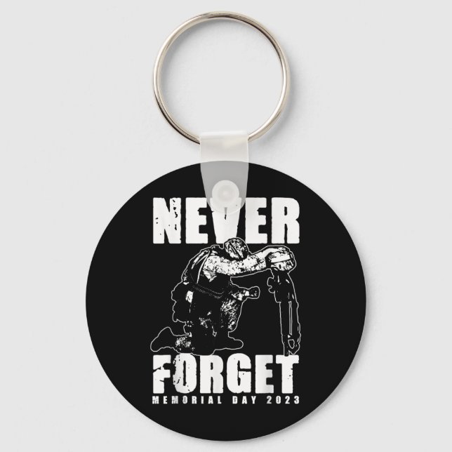 Never Forget Memorial Day _2  Keychain (Front)