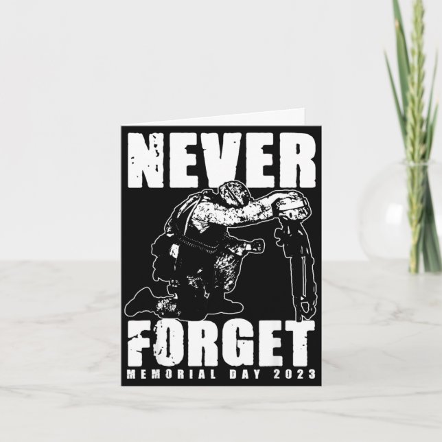 Never forget memorial day 2 Never forget memorial  Card (Front)
