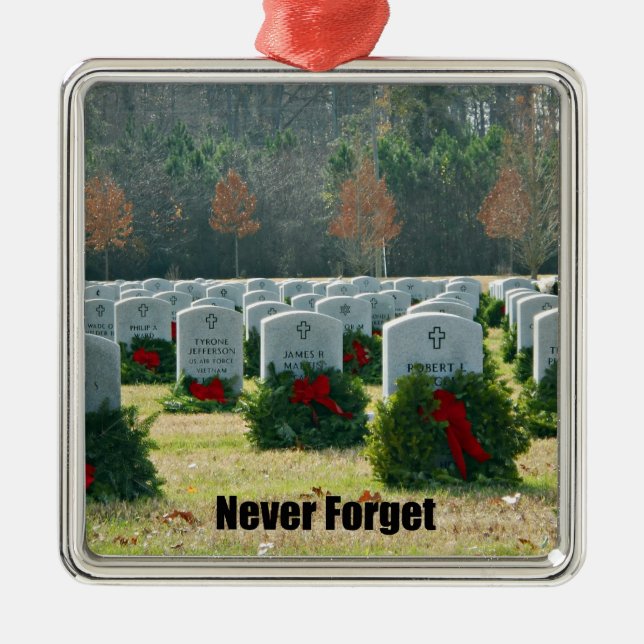 Never Forget Metal Ornament (Front)