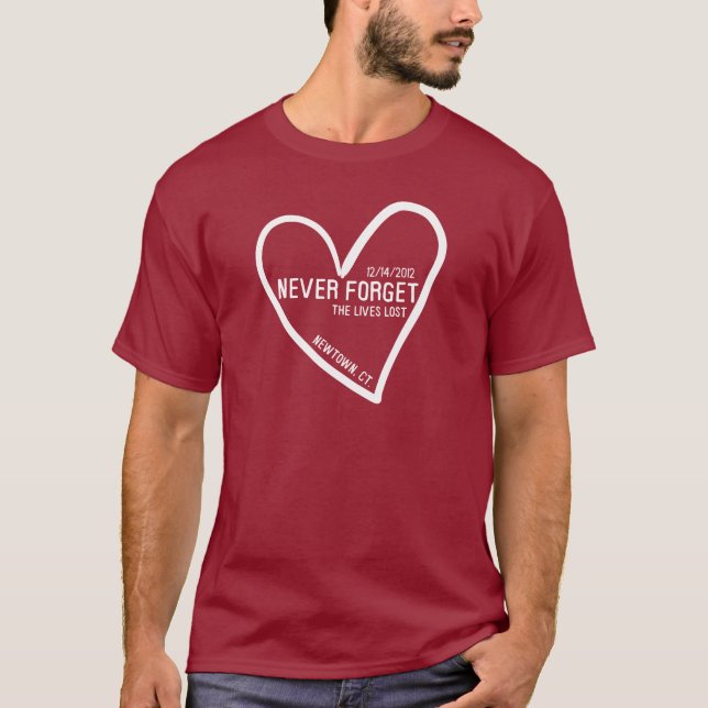 Never Forget Newtown CT T-Shirt (Front)