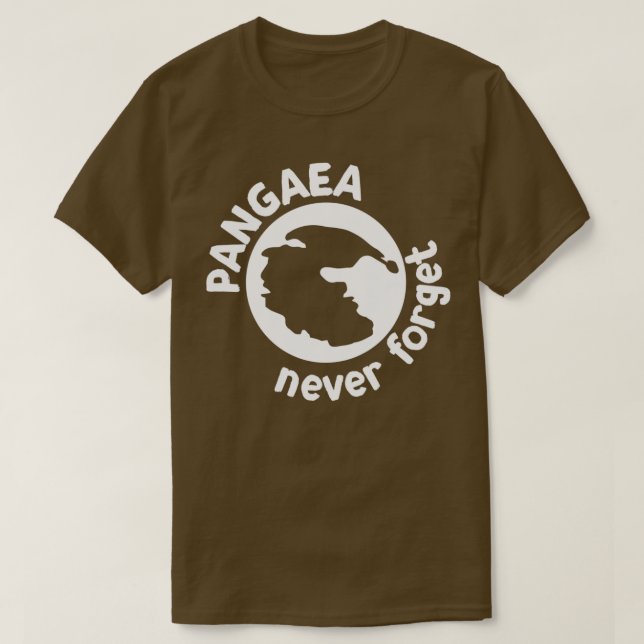 Never Forget Pangaea Shirt for Geology Nerds (Design Front)