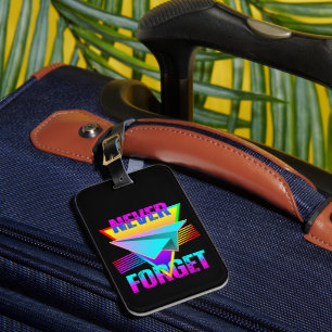 Never Forget Paper Airplane Luggage Tag