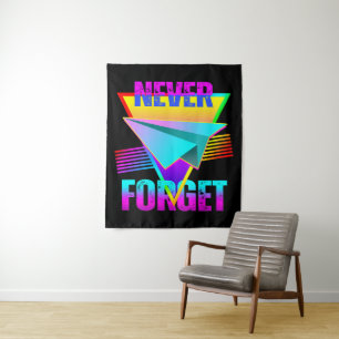 Never Forget Paper Airplane Tapestry