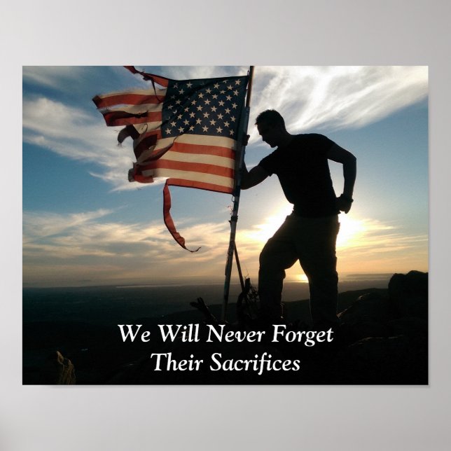 Never Forget Patriotic Poster (Front)
